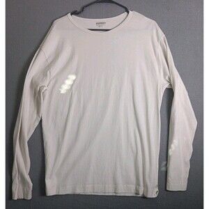 Knickerbocker NYC White Long Sleeve Tee Shirt LARGE 100% Organic Cotton- EUC